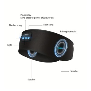 Cuffia wireless per dormire mascherina 3 in 1  12 ore di riproduzione musica - immagine 2