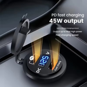 Caricatore Display Digitale Smart Presa PD30W per Dispositivi Type-C Auto moto - immagine 3