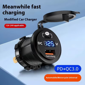 Caricatore Display Digitale Smart Presa PD30W per Dispositivi Type-C Auto moto - immagine 5