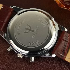 Orologio Uomo Analogico Elegante In Finto Cuoio Da Polso Di Lusso Alta Qualita