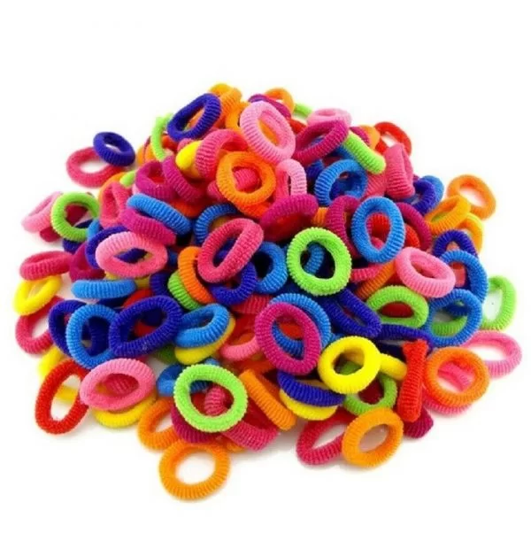 100 Elastici Per Capelli Bambina Codini Colorati Piccoli Multiuso Mini Baby