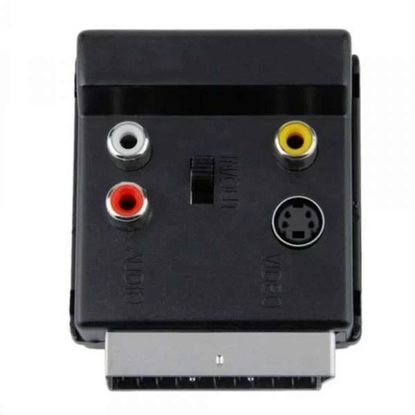 Adattatore Scart Maschio/Femmina + Audio Rca S-Video S-Vhs In Out Presa Cavo Tv