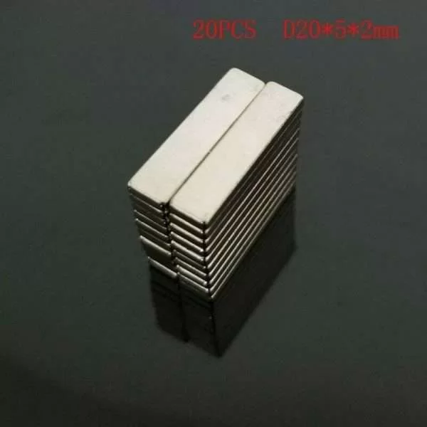 20 Magneti Neodimio 20X5X2 Mm Calamita Potente Fimo Ceramica Magnete Calamite