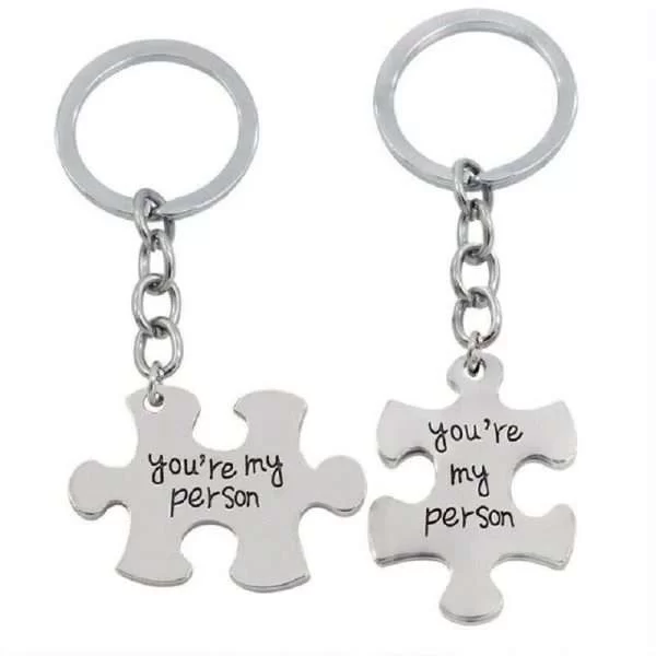 2 Pezzi Portachiavi Per Coppie Puzzle Lettere You Are My Person Coppia