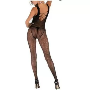 Lingerie Femme Sexy Donna Erotico Vestito Intero Sexy Trasparente Nera Tg Unica