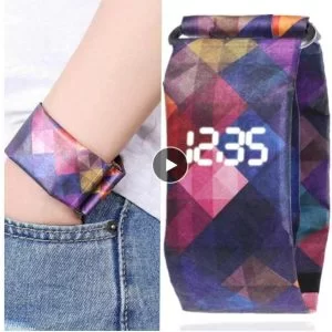 Orologio Fascia Colorato Futuristico Impermeabile Digitale Polygon Unisex