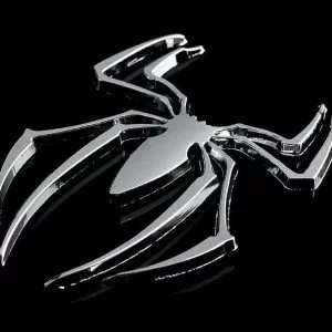 Adesivo 3D Spider Ragno Cromato Alta Qualita Sticker Decal Auto
