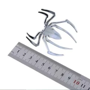 Adesivo 3D Spider Ragno Cromato Alta Qualita Sticker Decal Auto