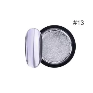 Polvere A Specchio Unghie Per Effetto Cromato Manicure Argento Nail Art Nails