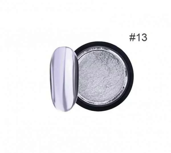 Polvere A Specchio Unghie Per Effetto Cromato Manicure Argento Nail Art Nails