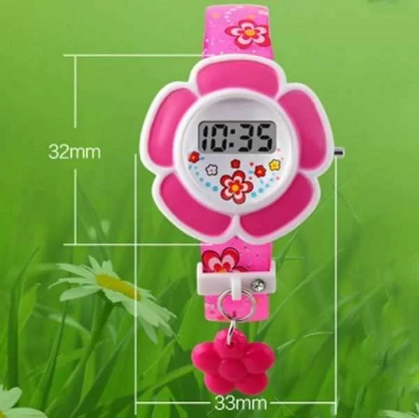 Orologio Bimba Bambina Fiore Digitale Fiorellino Rosa Principessa Led
