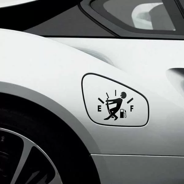 Adesivo Auto Sticker Serbatoio Gasolio Lancetta Omino Carburante Vinile Decal