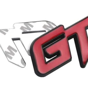Adesivo Auto 3D Gt Gran Turismo Logo Badge Styling Universale Nero E Rosso