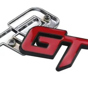 Adesivo Auto 3D Gt Gran Turismo Logo Badge Styling Universale Nero E Rosso