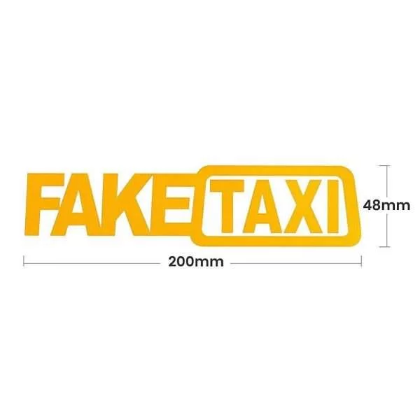 2 Pezzi Adesivi Alta Qualita Fake Taxi Faketaxi In Vinile Emblema Logo