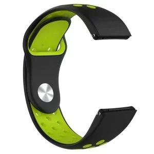 Cinturino Universale Silicone Anti Sudorazione Nero Verde Per Fitbit Versa/Lite