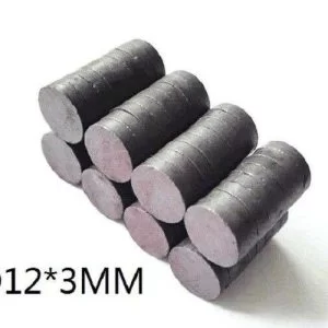 10 Pezzi Lotto Magneti Ferrite 12X3Mm Y30 Alta Potenza Permanente Rotondo