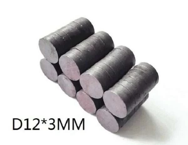 10 Pezzi Lotto Magneti Ferrite 12X3Mm Y30 Alta Potenza Permanente Rotondo