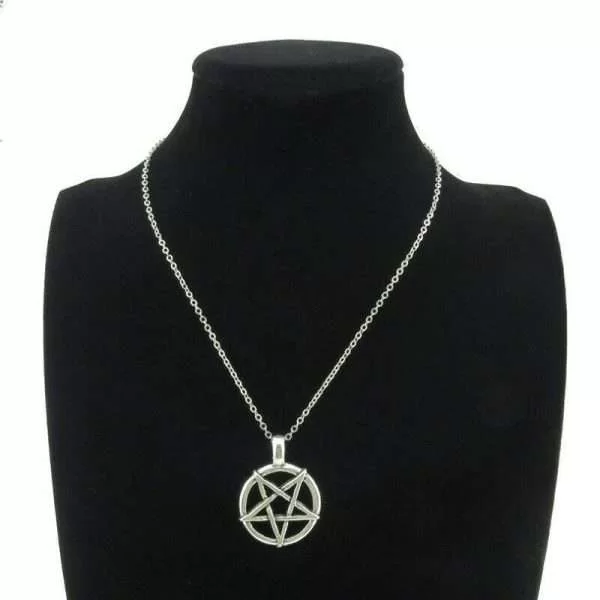 Collana Streghe Pentacolo Stella Cinque Punte Witch Pendente Robusta Necklace