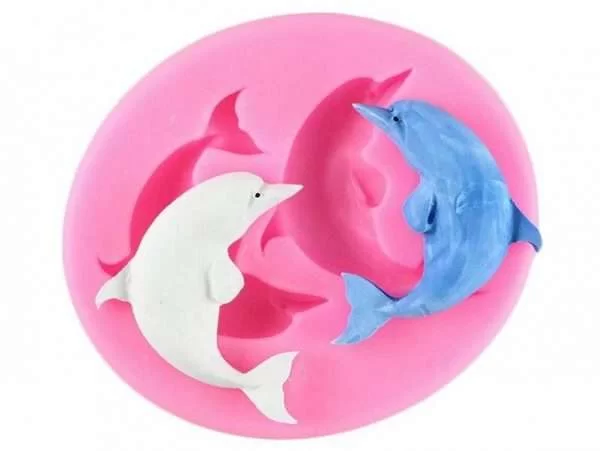 Stampo Torta Silicone Forma Delfino Cake Design Dolphin Pasta Diy Doppio