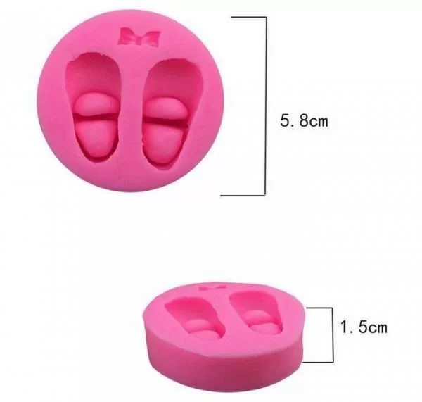 Stampo Silicone Torta Piedi Ballerine Scarpe Con Fiocco Cake Design 3D Diy