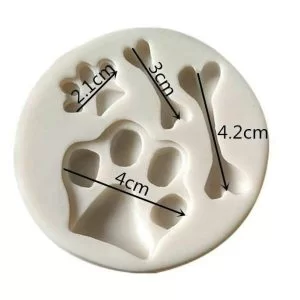 Stampo In Silicone Forma Zampe Cane Ossa Torta Cake Design Vari Tipi
