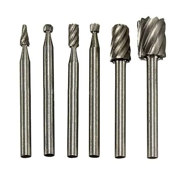 6 Pezzi Lotto Mini Punte Trapano 1/8 Per Legno Cnc Intaglio Varie Misure