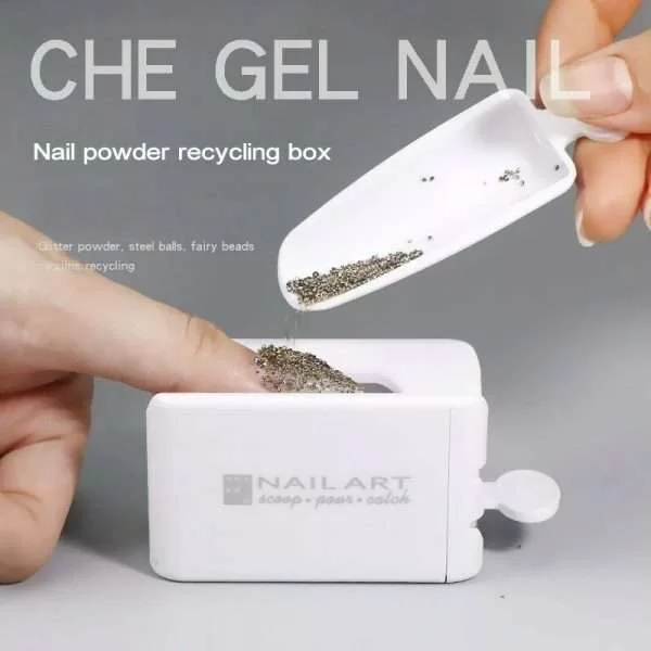 Vassoio Per Polvere Unghia Per Riciclare Scatolino Nail Powder Manicure Powder