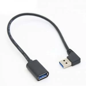 USB 3.0 di collegamento del cavo di estensione ad angolo retto 90 gradi 30cm