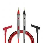 Coppia puntali per tester rosso nero a norme CATII 1000V 70cm