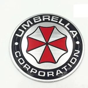 3D Sticker Decal Umbrella Corporation Metallizzato Cromato 7.5X7.5Cm Evil