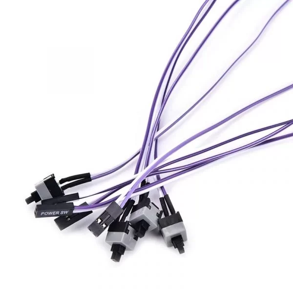 INTERRUTTORE RESET Riavvio pc tasto On Off accensione alimentatore cavo
