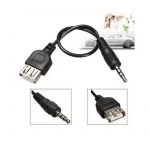 Cavo Audio Jack Maschio 3.5mm a USB 2.0 Femmina AUX Auto Mp3