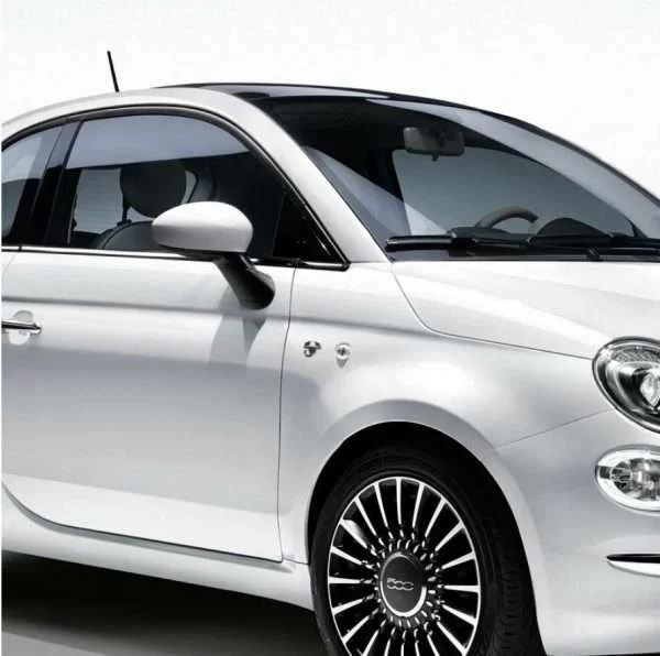3D Sticker Auto Scorpione Full Black Punto Stilo 500 Emblema Metallizzato 6X6Cm