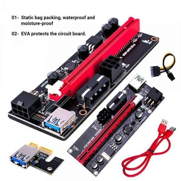 Ver009S Usb 3.0 Pci-E 1X A 16X Express Riser Scheda Adattatore Sata15Pin 6Pin