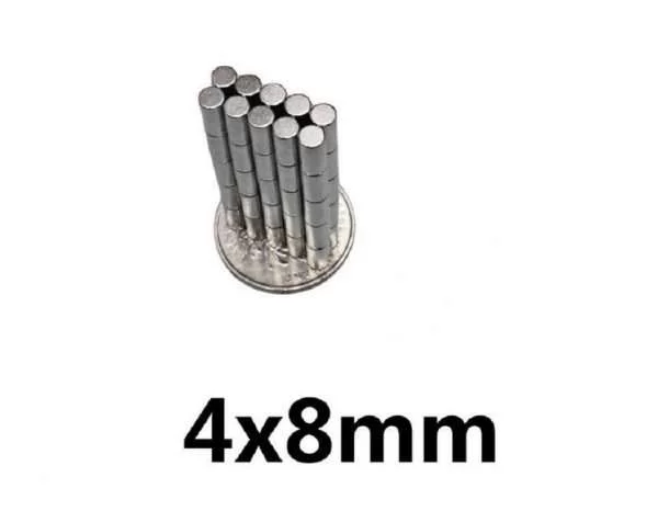 10 Pezzi Magneti Neodimio 4X8Mm Magnete 4X8 Millimetri Ndfeb N35