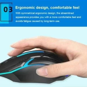 Mouse Led Gaming 7 Colori Rgb Intercambiabili Con Filo 1000Dpi Ergonomico