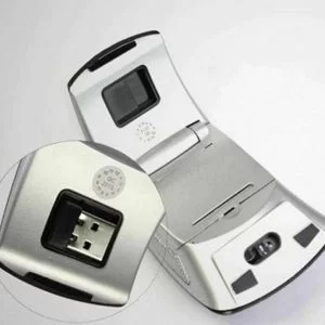Mouse Ottico Wireless Pieghevole Arco 2.4Ghz Usb Kebeteme Sottile