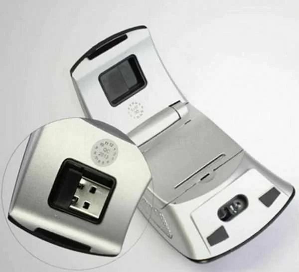 Mouse Ottico Wireless Pieghevole Arco 2.4Ghz Usb Kebeteme Sottile