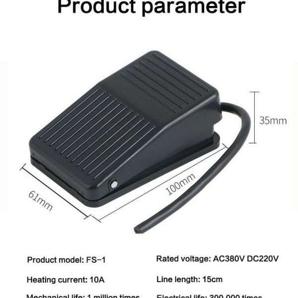 Interruttore Comando A Pedale Pulsante Pedal Switch 220V Ac 24V-12V Dc 10A