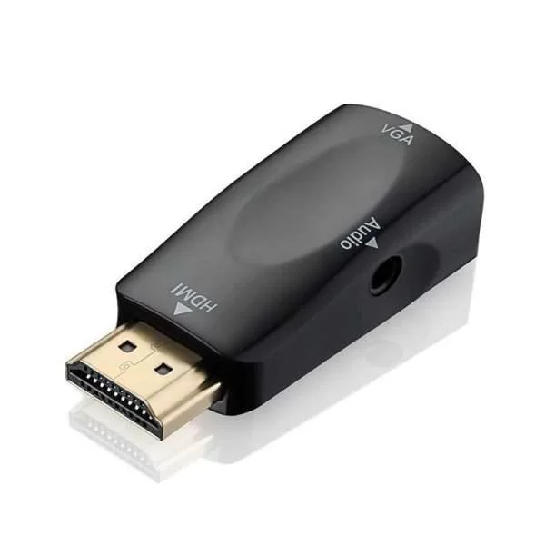 Mini Adattatore Convertitore Hd Da Hdmi Maschio A Vga Audio Jack Segnale Hdtv