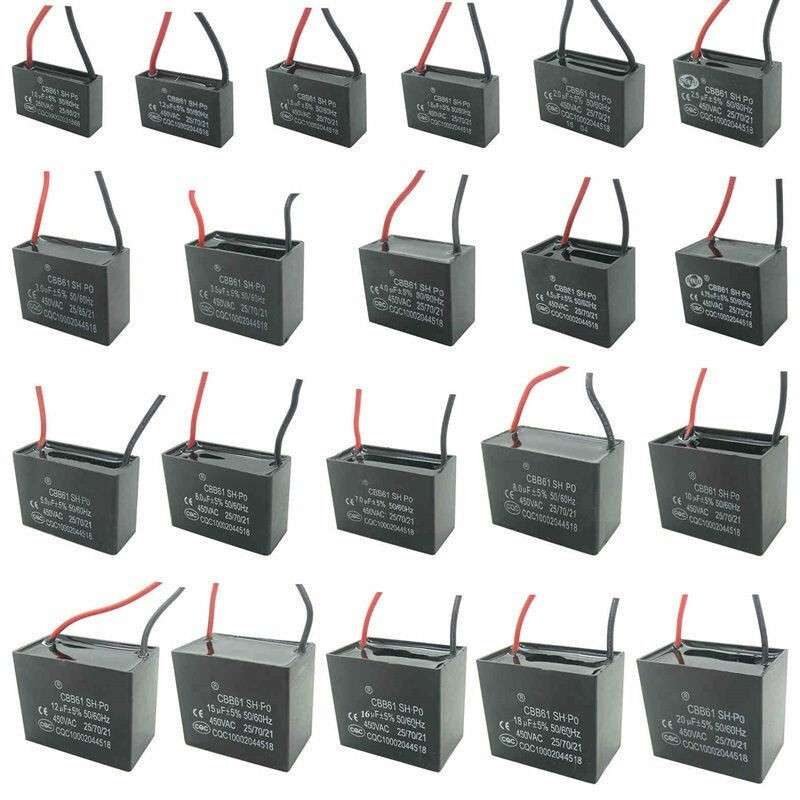 Condensatore Cbb61 Capacitore Di Spunto Per Motore Ventilatore 450V 450Vac 1.2Uf Condensatore Cbb61 Capacitore Di Spunto Per Motore Ventilatore 450V 450Vac 1.2Uf