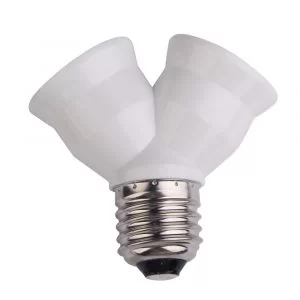 Adattatore Portalampada Lampadina E27 Sdoppiatore Doppio Attacco Lampada 985