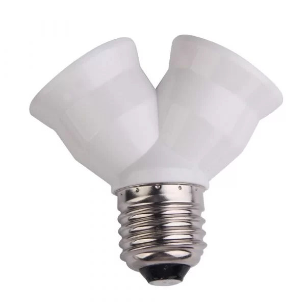Adattatore Portalampada Lampadina E27 Sdoppiatore Doppio Attacco Lampada 985
