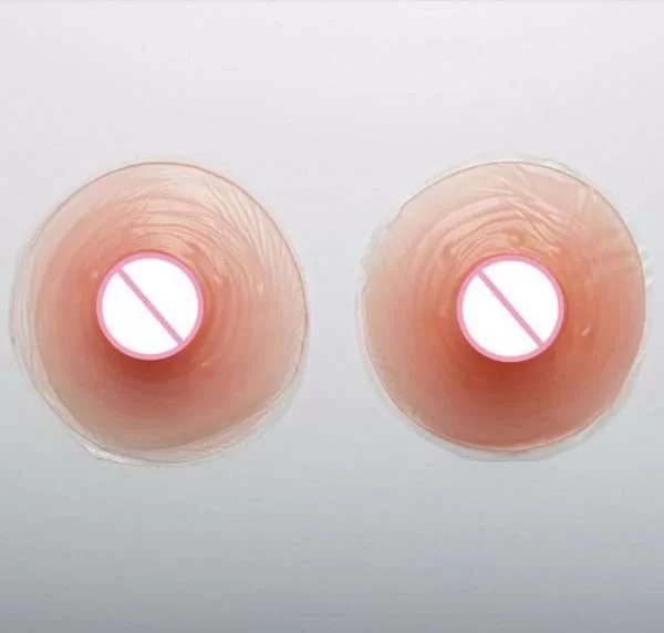 Coppia Capezzoli Finti Falsi Silicone Morbido Copertura Adesiva Seno Capezzolo