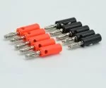 3 Coppie Connettore Spina Spinotto Banana 4Mm Audio Speaker Jack
