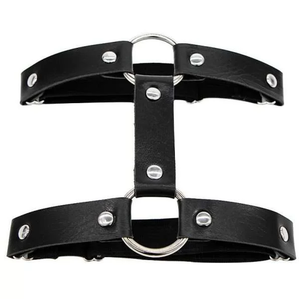2 Pezzi Giarrettiera Cinghia Donna Sexy Punk Goth Lingerie Bondage Regolabile