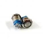 Pulsante Blu 12V Acciaio Inox Pulsante Impermeabile