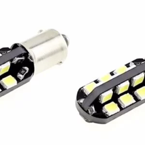 2 Lampadine Bax9S H6W Luce Bianca 24 Led Smd2835 12V Dc Per Auto