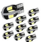 10 Lampade Lotto W5W T10 Audi Bmw Mercedes 12V 6000K Dc 60.000Ore 194 147 152